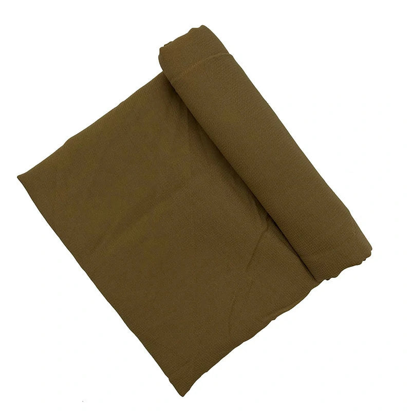 Brown chiffon composite silk scarf