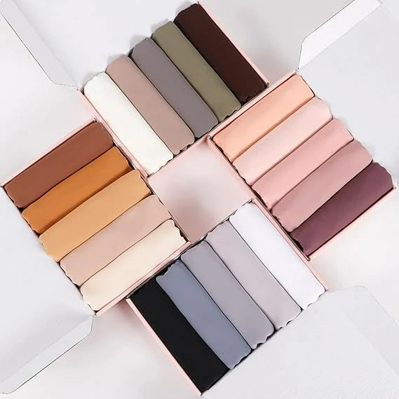 Chiffon composite silk scarves in various colors