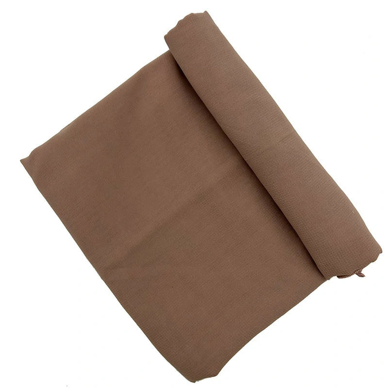 Brown chiffon composite silk scarf