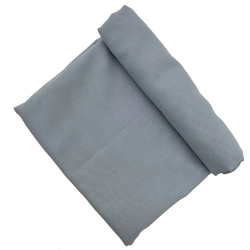 Blue chiffon composite silk scarf