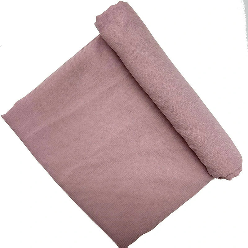 Pink chiffon composite silk scarf