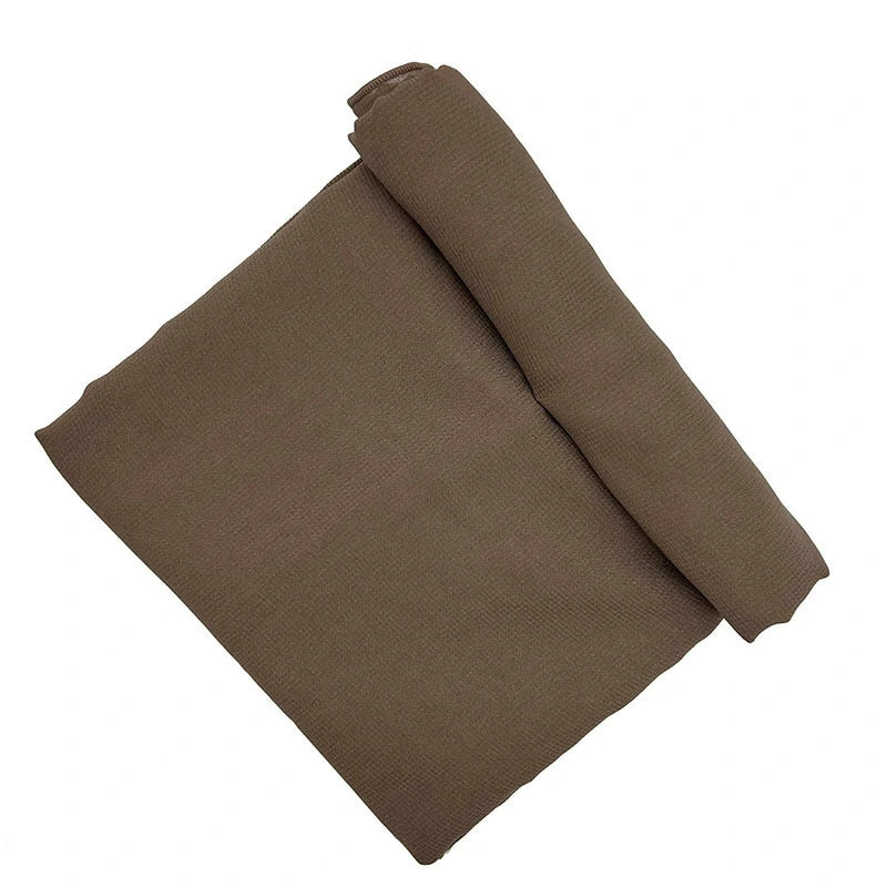 Coffee-colored chiffon composite silk scarf