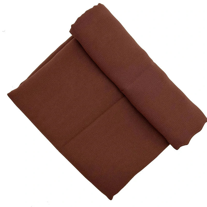 Brown-red chiffon composite silk scarf