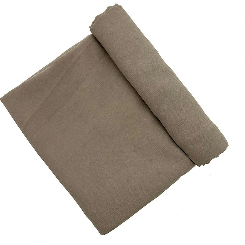 Light beige chiffon composite scarf