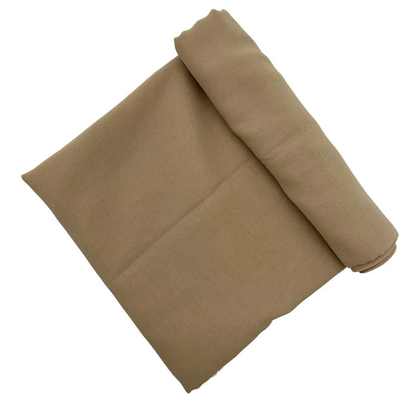 Beige chiffon composite silk scarf