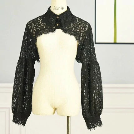 Black collared blouse