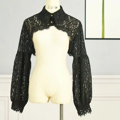 Black collared blouse