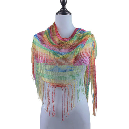 Rainbow gradient sequin scarf 