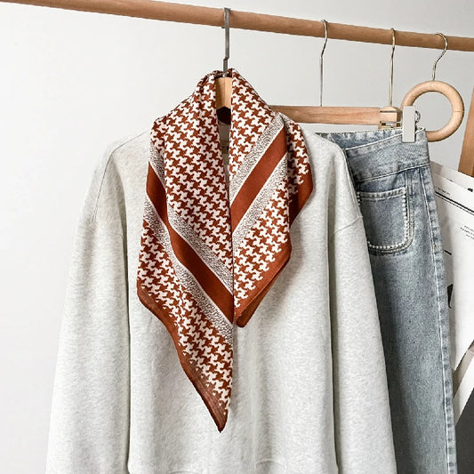 Red houndstooth scarf