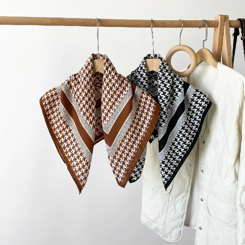 Black and red houndstooth scarf