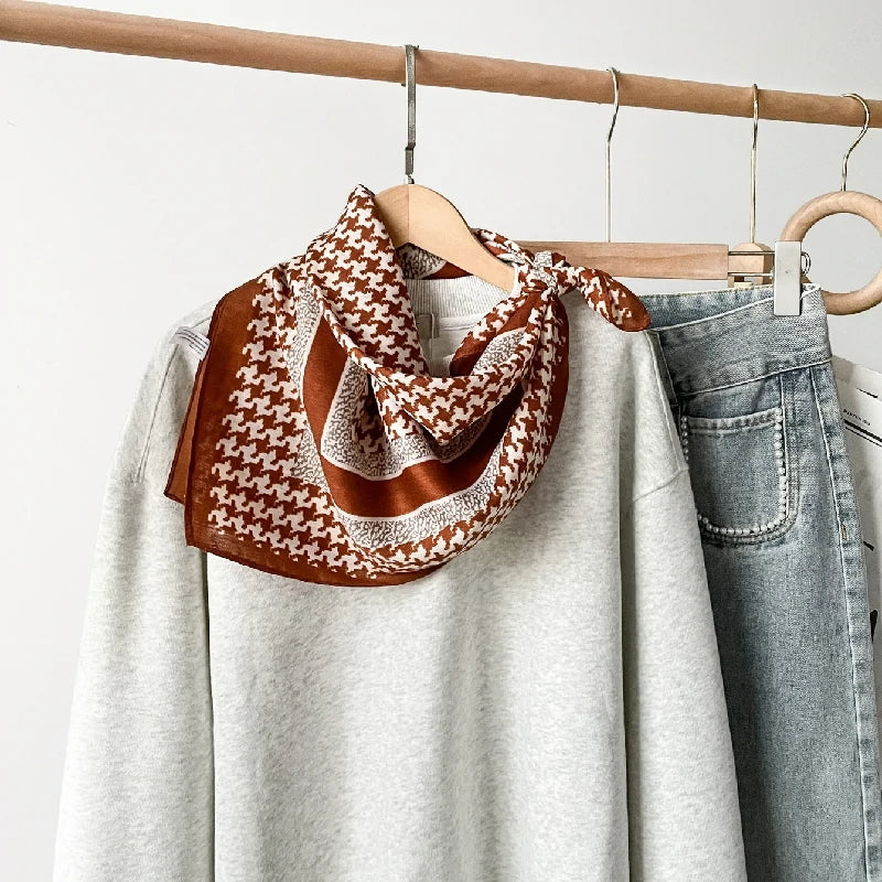 Red houndstooth scarf