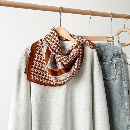 Red houndstooth scarf