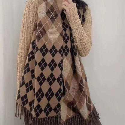 Black and white checkered Scarf