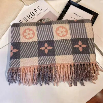 Scarf with the brand's pink logo