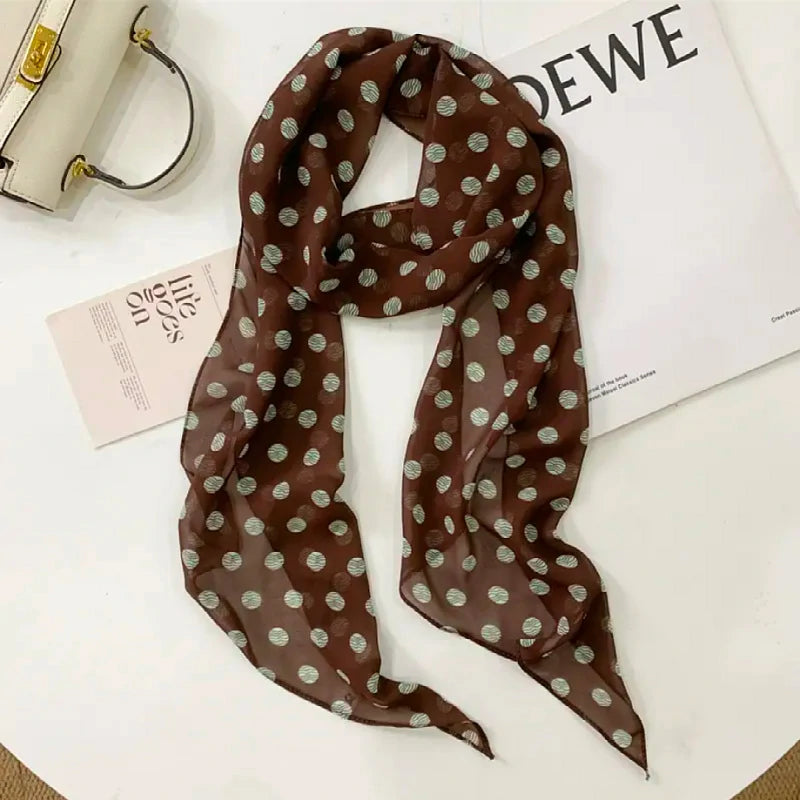 Brown scarf with water ripples