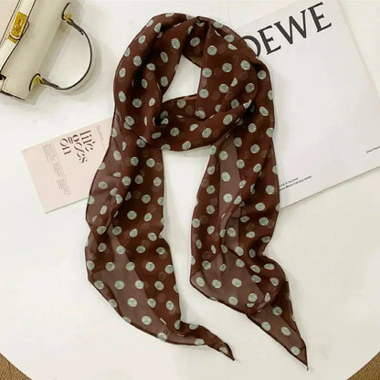 Brown scarf with water ripples