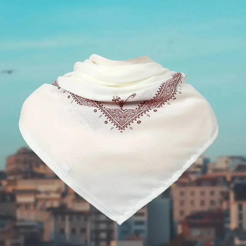 Red embroidered Ghutra