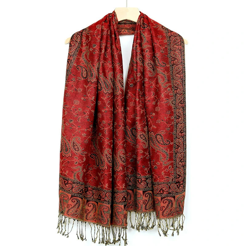 bright red shawls