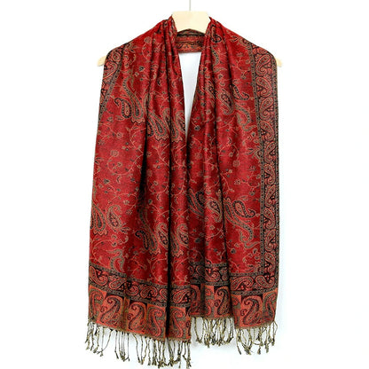 bright red shawls