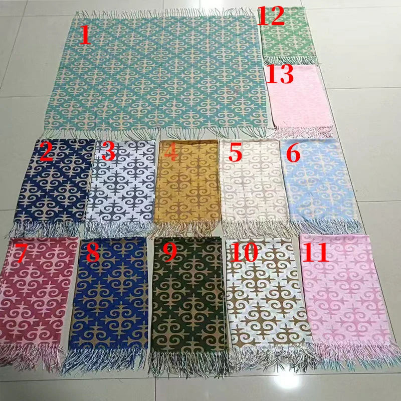 13 Colors Cross-Stitch Square Handkerchief