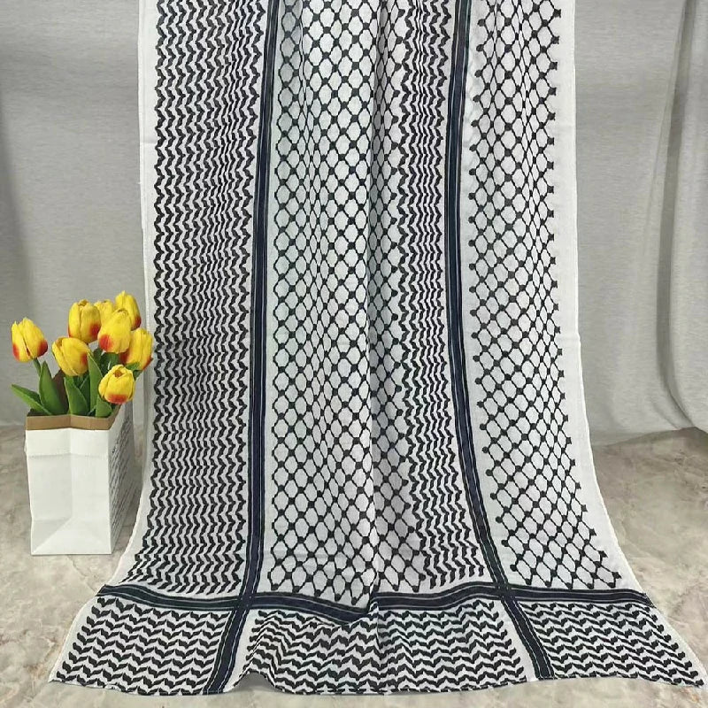 Unfolded black modal headscarf